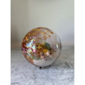 Glass Eye Studio Hand Blown Paperweight Beach Sea Shells Sand Ocean Pink